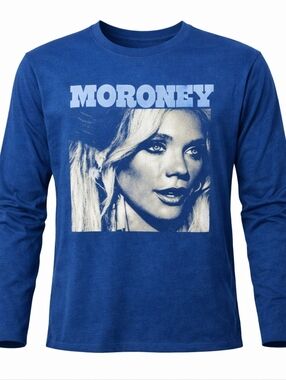 Megan Moroney Country Music Long Sleeve Graphic Tee Blue Shirt Small